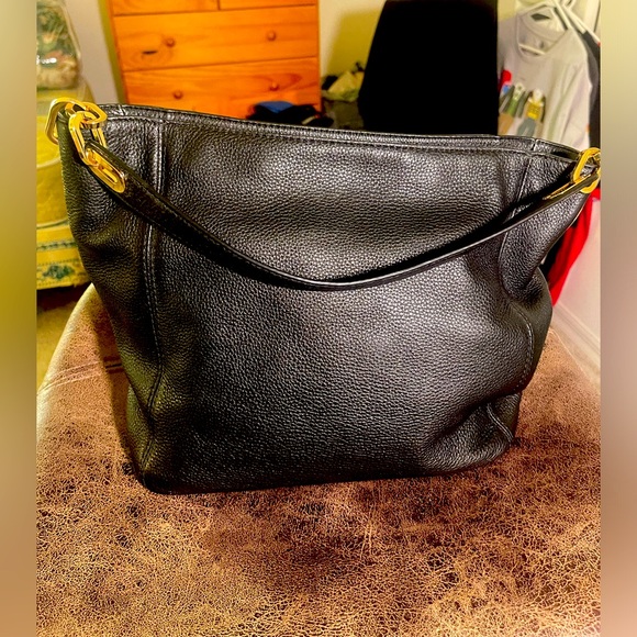 EUC Michael Kors black pebble leather bag - Picture 1 of 8